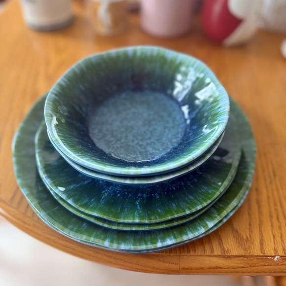 Topmela Other - TOPMELA Melamine Teal Turquoise Tableware 6 Piece Dish Set ✨💃🏼🫶🏽